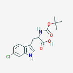 Structure of 6-chloro-n-{[(2-methyl-2-propanyl)oxy]carbonyl}tryptoph