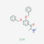 Structure of 2-AMINO-3',4'-DIBENZYLOXYPROPIOPHENONE, HYDROCHLORIDE