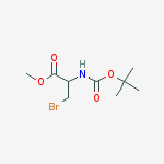 Structure of 3-BROMO-2-N-BOC-AMINO-PROPIONIC ACID METHYL ESTER