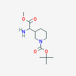 Structure of 3-Piperidineacetic acid, a-amino-1-[(1,1-dimethylethoxy)carbonyl]-, methyl ester