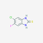 Structure of 5-chloro-6-iodo-1,3-dihydrobenzimidazole-2-thione