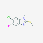 5-chloro-6-iodo-2-(methylthio)-1H-benzo[d]imidazole结构式