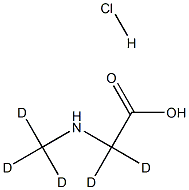 N-Methyl-d3-glycine-2,2-d2 HCl结构式