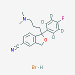 Structure of (±)-Citalopram-d4HBr (4-fluorophenyl-d4)