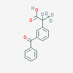 2-(3-benzoylphenyl)-2,3,3,3-tetradeuteriopropanoic acid结构式
