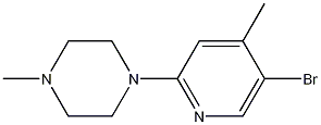 Structure of 1-(5-bromo-4-methylpyridin-2-yl)-4-methylpiperazine