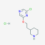 Structure of 2-chloro-6-(2-piperidin-3-ylethoxy)pyrazine;hydrochloride