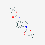 1-Boc-4-Bocamino-indoline结构式