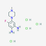 Structure of 4-Fluoro-5-(4-methyl-piperazin-1-yl)-benzene-1,2-diamine tetrahydrochloride