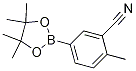 2-Methyl-5-(4,4,5,5-tetramethyl-1,3,2-dioxaborolan-2-yl)benzonitrile结构式