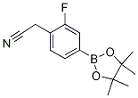 Structure of 2-(2-Fluoro-4-(4,4,5,5-tetramethyl-1,3,2-dioxaborolan-2-yl)phenyl)acetonitrile