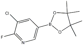 3-氯-2-氟-5-(4,4,5,5-四甲基-1,3,2-二氧杂环戊硼烷-2-基)吡啶结构式