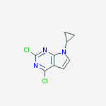 Structure of 2,4-dichloro-7-cyclopropylpyrrolo[2,3-d]pyrimidine