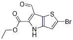 Structure of 4H-Thieno[3,2-b]pyrrole-5-carboxylic acid, 2-bromo-6-formyl-, ethyl ester
