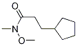 Structure of 3-Cyclopentyl-N-methoxy-N-methylpropanamide