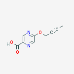 Structure of 5-(but-2-ynyloxy)pyrazine-2-carboxylic acid