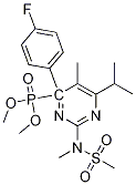 P-[[4-(4-氟苯基)-6-(1-甲基乙基)-2-[甲基(甲基磺酰基)氨基]-5-嘧啶基]甲基]膦酸二甲酯结构式