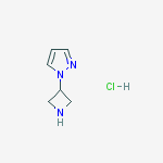 1H-Pyrazole, 1-(3-azetidinyl)-, hydrochloride (1:2)结构式