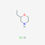 Structure of 2-Ethylmorpholine, HCl