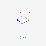 1-(TRIFLUOROMETHYL)-3-AZABICYCLO[3.1.0]HEXANE HYDROCHLOR结构式
