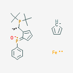 Structure of (RP)-1-[(S)-1-(Di-tert-butylphosphino)ethyl]-2-[(S)-phenylphosphinoyl]ferrocene