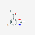 Methyl 5-bromo-2-methyl-1,3-benzoxazole-7-carboxylate 95+%结构式