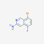 Structure of 8-bromo-5-fluoro-isoquinolin-3-ylamine
