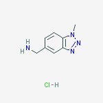 1-(1-methyl-1h-benzotriazol-5-yl)methanamine Hydrochloride (1:1)结构式