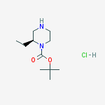Structure of (S)-tert-Butyl 2-ethylpiperazine-1-carboxylate hydrochloride