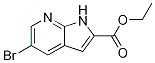 Structure of ethyl 5-broMo-1H-pyrrolo[2,3-b]pyridine-2-carboxylate