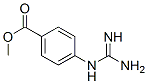 Structure of Benzoic acid,4-[(aminoiminomethyl)amino]-, methyl ester