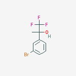 2-(3-bromophenyl)-1,1,1-trifluoropropan-2-ol结构式