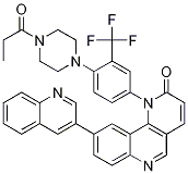 Structure of 1-[4-[4-(1-Oxopropyl)-1-piperazinyl]-3-(trifluoromethyl)phenyl]-9-(3-quinolinyl)benzo[h]-1,6-naphthyridin-2(1H)-one