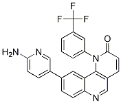 Structure of 9-(6-Amino-3-pyridinyl)-1-[3-(trifluoromethyl)phenyl]benzo[h]-1,6-naphthyridin-2(1H)-one