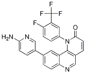 Structure of 9-(6-Amino-3-pyridinyl)-1-[4-fluoro-3-(trifluoromethyl)phenyl]benzo[h]-1,6-naphthyridin-2(1H)-one