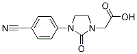 N –(4-氰基苯基)-2-氧代咪唑啉-N'-乙酸结构式
