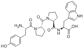 Structure of H-TYR-PRO-PRO-TRP-OH