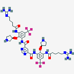 Structure of 4-n,6-n-bis[3-[5-(diaminomethylideneamino)pentanoylamino]-2-[(3r)-pyrrolidin-3-yl]oxy-5-(trifluoromethyl)phenyl]pyrimidine-4,6-dicarboxamide