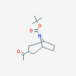Structure of 8-AZABICYCLO[3.2.1]OCTANE-8-CARBOXYLIC ACID, 3-ACETYL-, 1,1-DIMETHYLETHYL ESTER