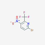 Chemical structure of 6-bromo-3-nitro-2-(trifluoromethyl)pyridine