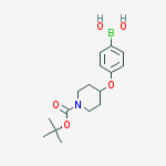 [4-[1-[(2-methylpropan-2-yl)oxycarbonyl]piperidin-4-yl]oxyphenyl]boronic Acid结构式