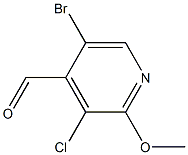 Chemical structure of 5-BroMo-3-chloro-2-Methoxyisonicotinaldehyde