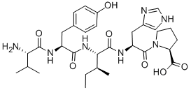 Structure of ANGIOTENSIN I/II (3-7)