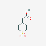 Structure of (1,1-dioxidotetrahydro-2H-thiopyran-4-yl)acetic acid(SALTDATA: FREE)