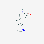 Structure of 4-methyl-4-(pyridin-3-yl)pyrrolidin-2-one
