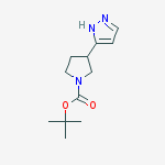 tert-butyl 3-(1H-pyrazol-3-yl)pyrrolidine-1-carboxylate结构式