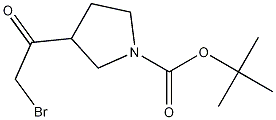 Structure of tert-butyl 3-(2-bromoacetyl)pyrrolidine-1-carboxylate