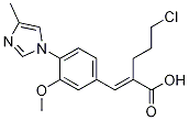 (E)-5-chloro-2-(3-methoxy-4-(4-methyl-1H-imidazol-1-yl)benzylidene)pentanoic acid结构式