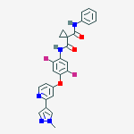 Structure of N-[2,5-difluoro-4-[[2-(1-methyl-1H-pyrazol-4-yl)-4-pyridinyl]oxy]phenyl]-N'-phenyl-1,1-Cyclopropanedicarboxamide