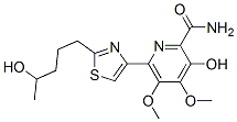 Structure of 3-Hydroxy-6-[2-(4-hydroxypentyl)-4-thiazolyl]-4,5-dimethoxy-2-pyridinecarboxamide
